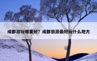 成都游玩哪里好？成都旅游最好玩什么地方