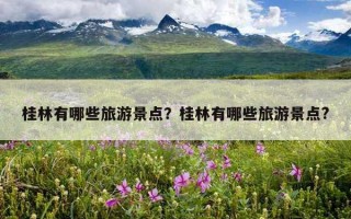 桂林有哪些旅游景点？桂林有哪些旅游景点?